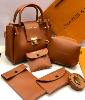 Elegant 5 Pcs Women’s PU Leather Hand Bag Set – Premium Quality & Daily Use Essential second image