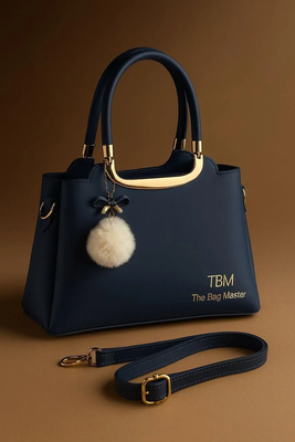 Chic Women’s Rexine Hand Bag – Plain Top Handle, Multiple Colors second image