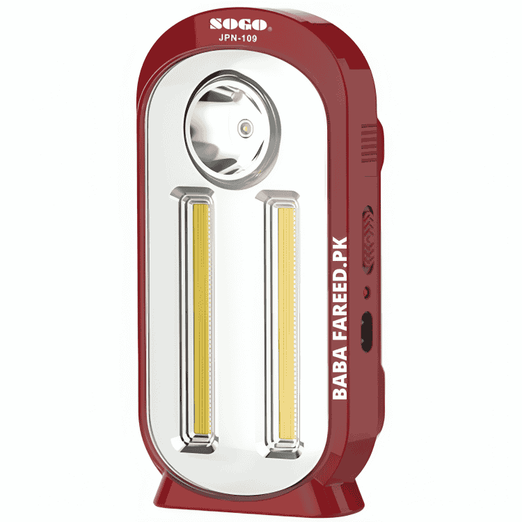 SOGO, Rechargeable LED COB Light With Big Battery, 2×4W, JPN-109