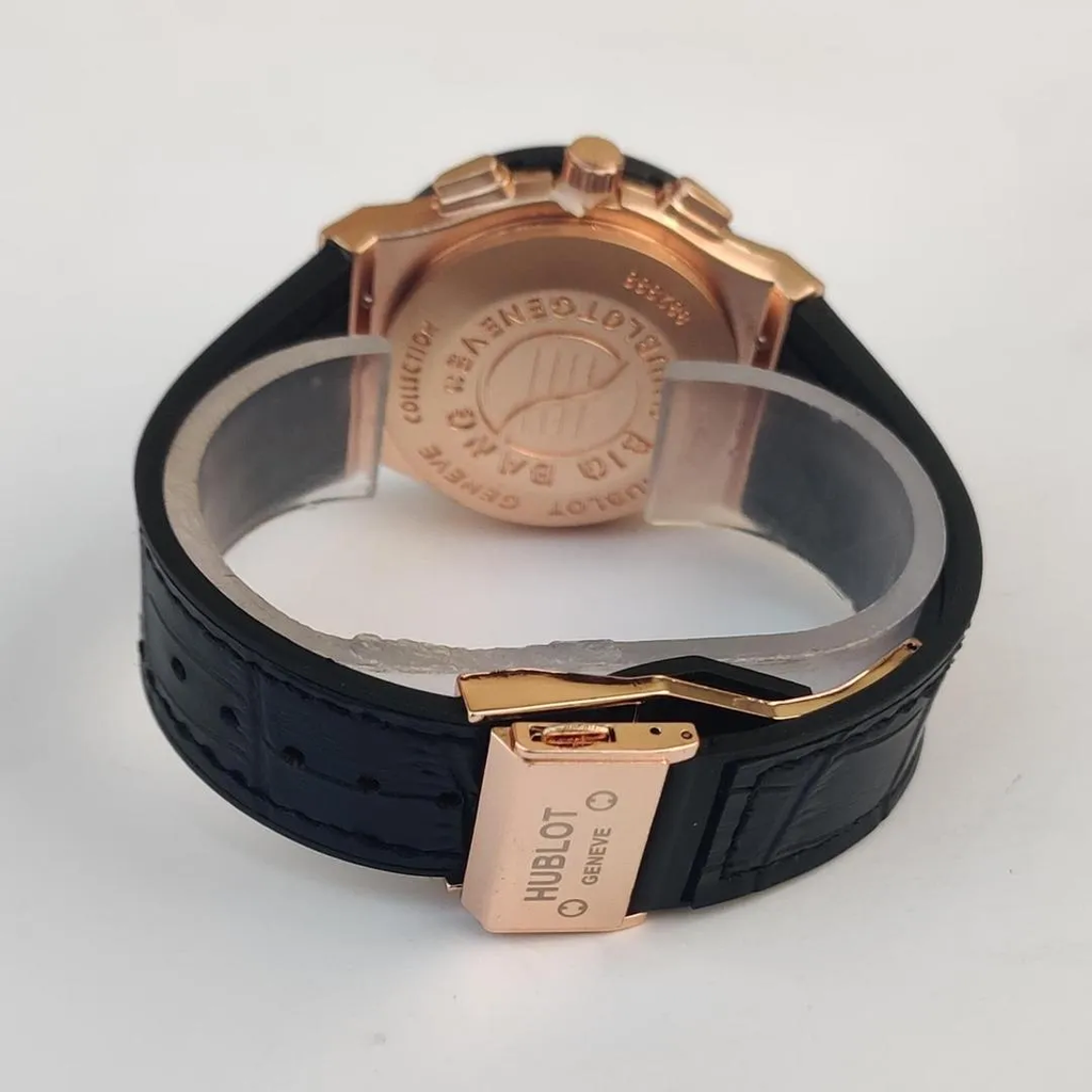 Royale Edge – Men’s Black & Gold Chronograph Watch | StepInshoo