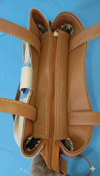 Stylish Brown Girls’ PU Leather Hand Bag – Trendy Top Handle Tote