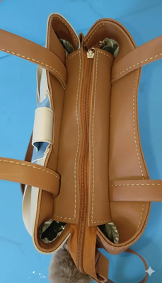 Stylish Brown Girls’ PU Leather Hand Bag – Trendy Top Handle Tote second image