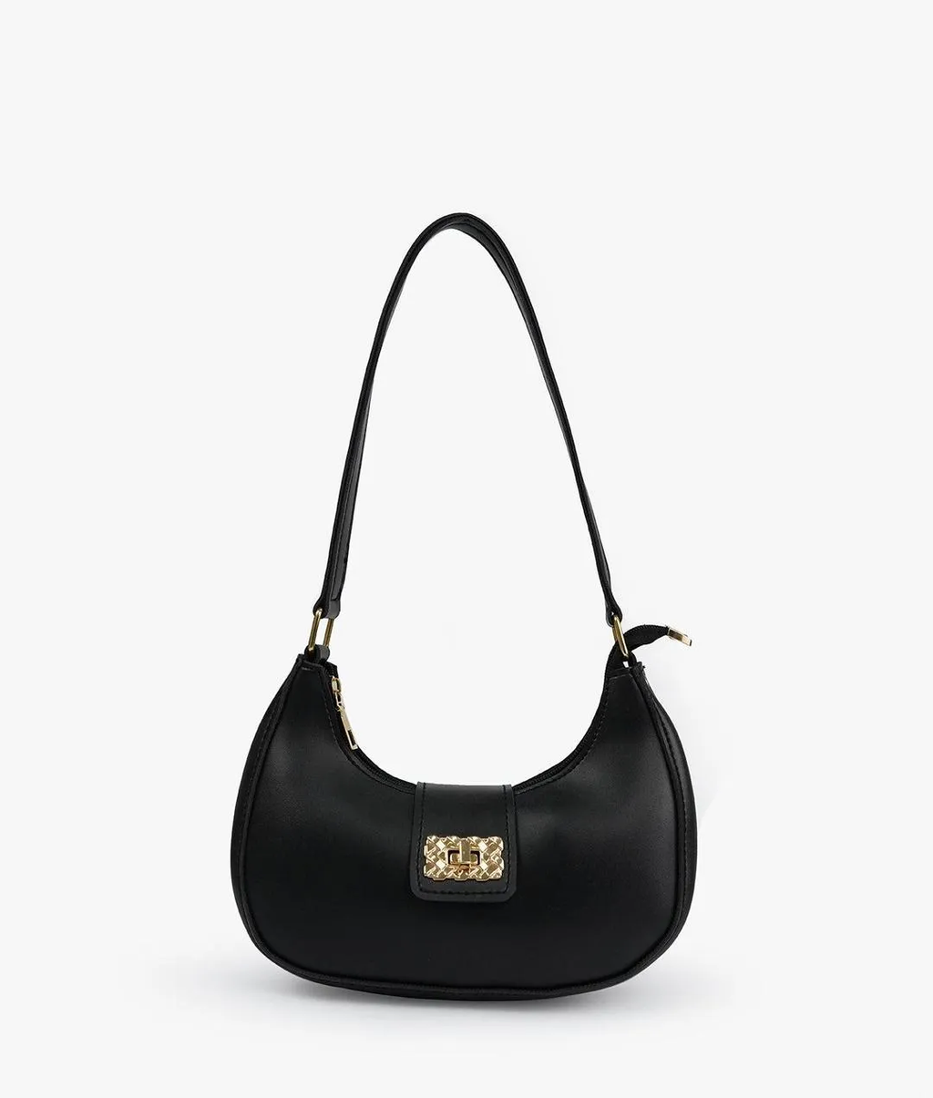 Chic Black Shoulder Bag for Girls – Stylish Daily Carry Mini Bag