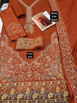 Batik Winter Collection 2025 – 3 Pc Women’s Dhanak Embroidered Suit second image