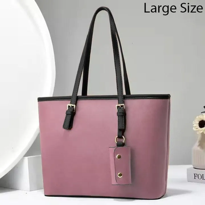 Stylish Pink Women’s Leather Shoulder Bag – Elegant Plain Design