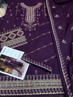 Mughaliaz 3167 KT – Winter Collection 2025 Women’s 3 Pc Dhanak Embroidered Suit second image