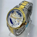 RegalFusion – Men’s Silver & Gold Stainless Steel Quartz Chain Watch