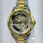 RegalFusion – Men’s Silver & Gold Stainless Steel Quartz Chain Watch