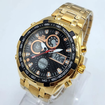 Casio Edifice Classic – Men’s Gold & Black Stainless Steel Chain Watch