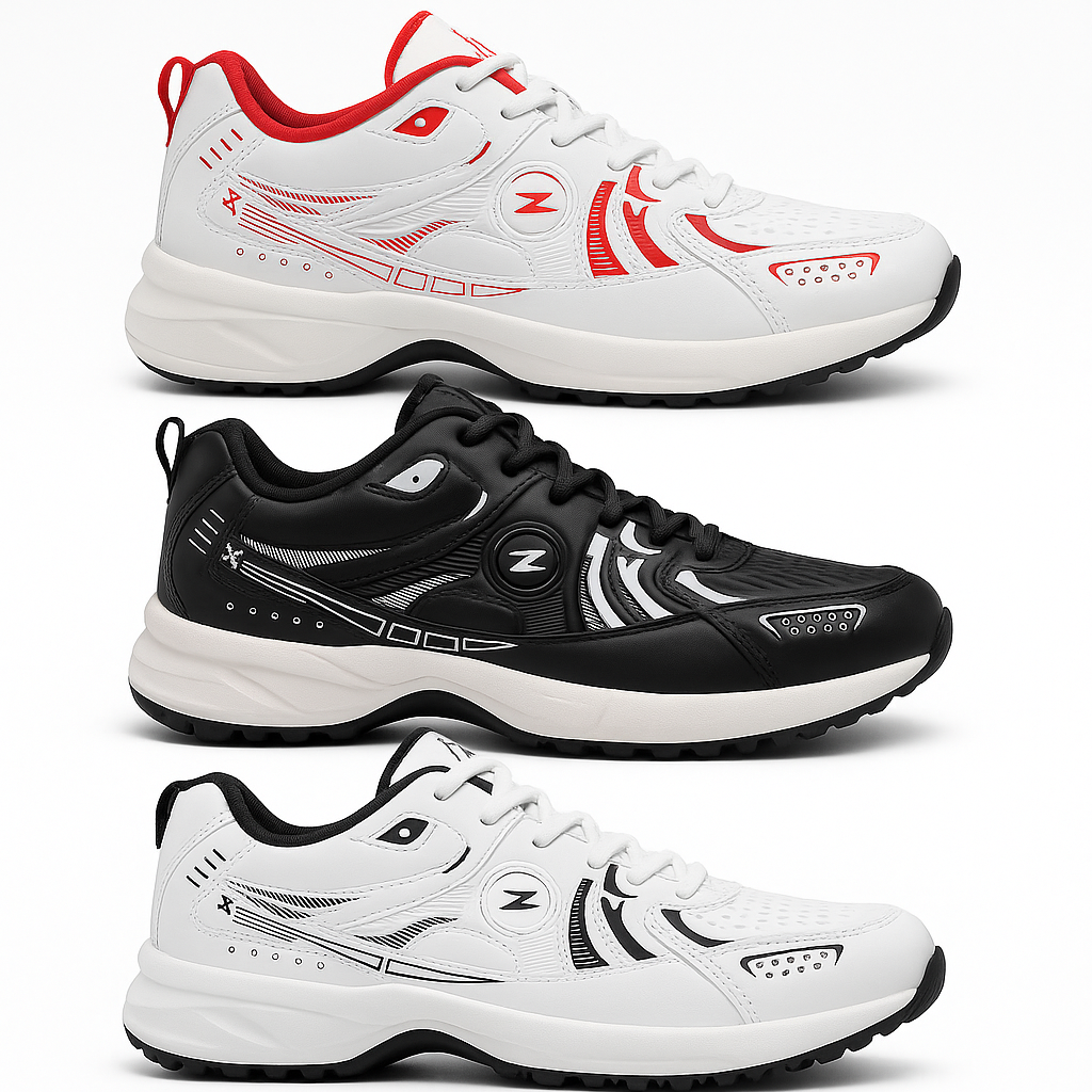 GripperMax – Black & Camel Comfort Sports Shoes