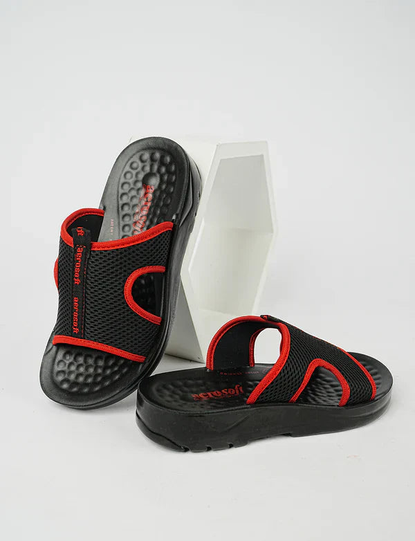 Men’s Black Mesh Comfort Slippers | Breathable & Lightweight Design aerosoft MA5103