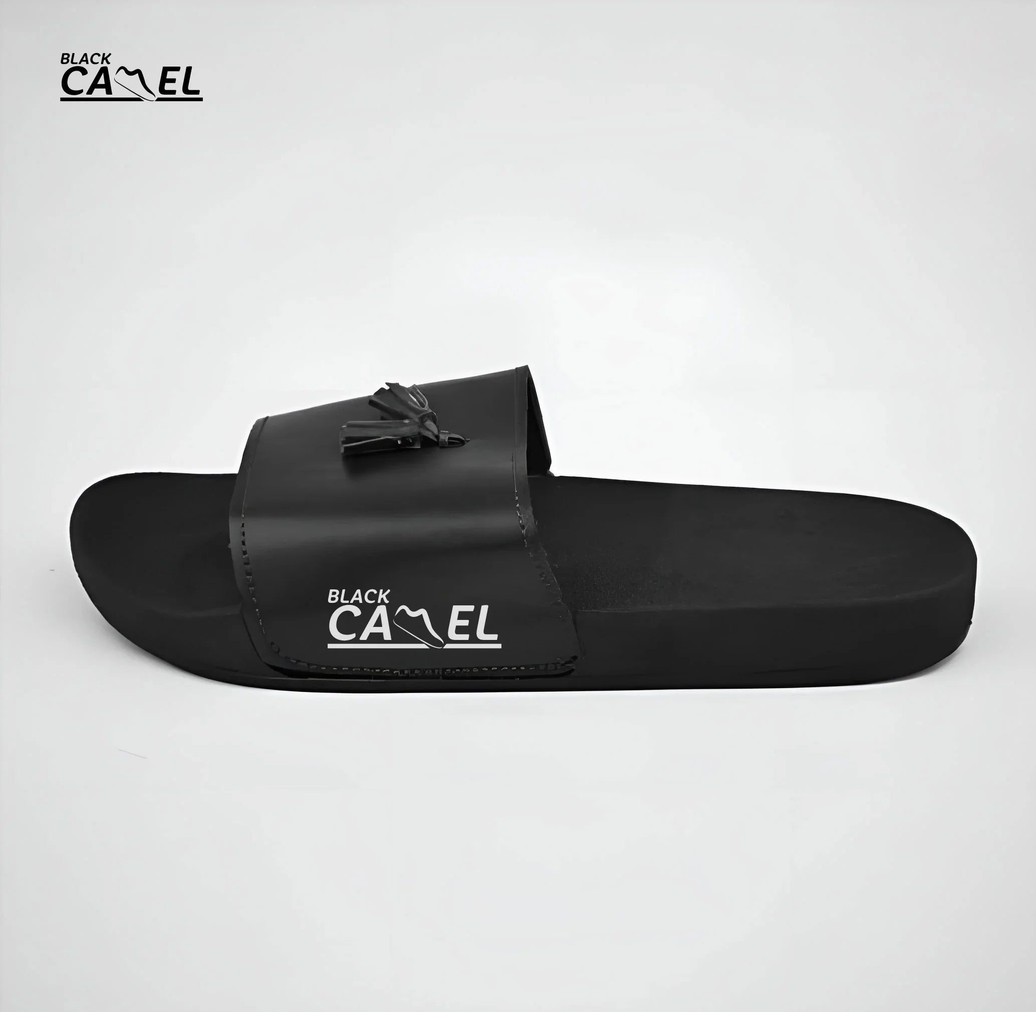 Black Camel Tassel Slide Slipper for men