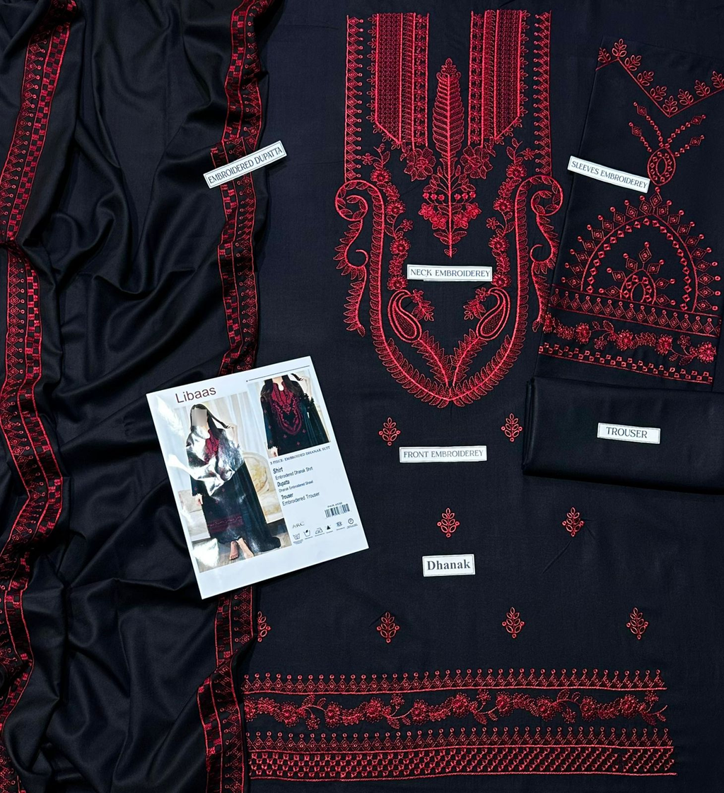 Fabric Fine Quality Dhanak 3pc  Winter Collection 2025 Woman Clothes