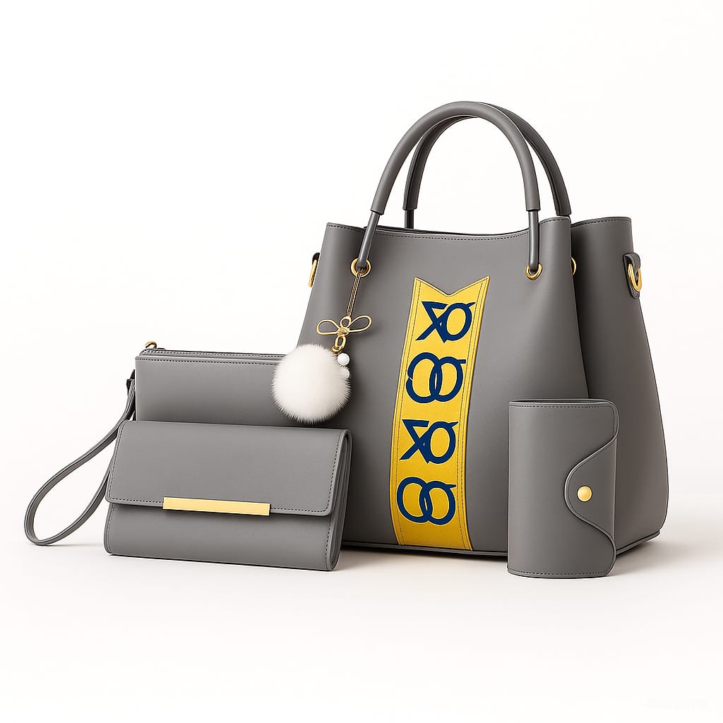 🔥 Premium 3 PCS Synthetic Leather Shoulder Bag Set – Soft, Stylish & Most Selling 🔥